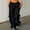 Black, variant on Idoravan Women's Plus Size Pants Clearance Women Low Waist Baggy Pants Loose Pocket Jogger Trousers Hippie PunkFull Length Pants