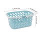 thumbnail image 3 of Cesta de almacenaje de plástico para baño con asa, cesta calada para frutas y verduras, organizador multiusos para artículos de aseo, aperitivos, juguetes, azul o rosa, 3 of 6