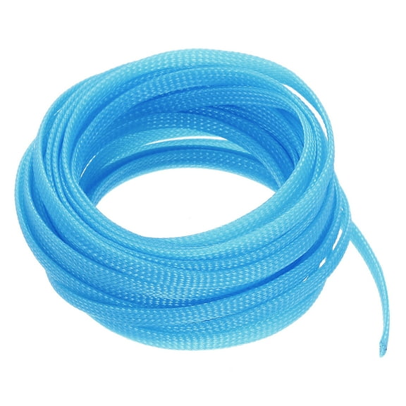 PET Expandable Sleeving 20ft 1/4" Sky Blue Cable Management Sleeve Cord Organizer for Wrap Protect Cable