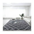 thumbnail image 4 of Cloud Gray Long Pile Rug, Kid and Pet-Friendly Square Rug for High Traffic Areas, Soft Carpet with Non-Shedding Abstract Patterns, Easy Care for Living Rooms (160x230cm), 4 of 5