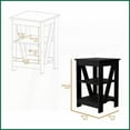 thumbnail image 4 of Modern Space-Saving Coffee Table with Two Shelves for Living Room, Organizes Books & Remotes, 4 of 8