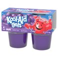 KoolAid Gels Grape Artificial Flavored ReadytoEat Gelatin Snacks, 4