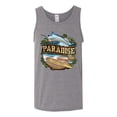 thumbnail image 2 of Wild Bobby, Paradise Surf Shack Marlin Pop Culture Mens Graphic Tank Top, Heather Grey, Small, 2 of 3