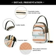 thumbnail image 4 of FORMRS Crossbody Bag for Women Quilted Travel Shoulder Cell Phone Purse with Chain Strap Handbag, Orange Nautical Pattern, 4 of 7