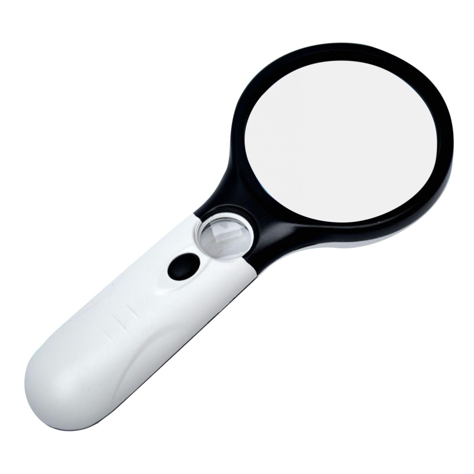 EQWLJWE Lighted Magnifying Glass 3X 45x Magnifier Lens - Handheld ...