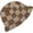 Khaki, variant on Beach Bucket Hat for Women Checkerboard Lattice Fisherman Hat Autumn Winter Wild Wear Hand-Woven Hollow Knitted Hat