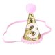 thumbnail image 1 of 1 gorro de cumpleaños para bebé, accesorio para fotos, accesorios para el cabello, gorro con purpurina (dorado, tres años), 1 of 8