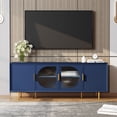 thumbnail image 5 of CBJCBJ 66" TV up to 75" Stand for Living Room, Entertainment Center with Glass Storage Cabinet, 5 of 10