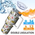 thumbnail image 2 of 40oz Construction Theme Tumbler with Handle and Spill Proof Lid 40 oz Car Tumbler Straw Double Insulated Perfect Car Gift for Any Occasion, 2 of 5