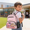 thumbnail image 3 of Pzuqiu Pink Axolotl Print 13.5 Inch Girls School Backpack Lightweight Breathable Preschool Bookbag with Adjustable Straps & Side Mesh Pockets for Kindergarten Elementary, 3 of 7
