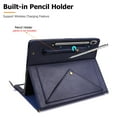 thumbnail image 2 of TECH CIRCLE Case for Galaxy Tab S10 Plus/S9 Plus/S8 Plus/S7 FE/S7+12.4",PU Leather Fold Business Stand Protective Cover Pen Holder Card Slots Shoulder Hand Strap Handbag Wallet Case,Blue, 2 of 6