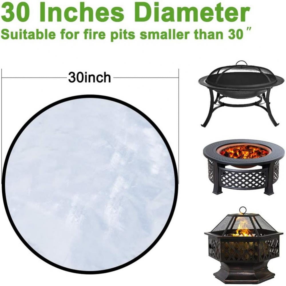 Christmas Clearance! Fire Pit Mat 24 In, Upgrade Thicker Wood Stone Concrete  Composite Deck Patio Lawn Porch Mat Protector Round Fireproof Pad Under Fire  Pit BBQ Grill Smoker Chimenea Indoor Outside -