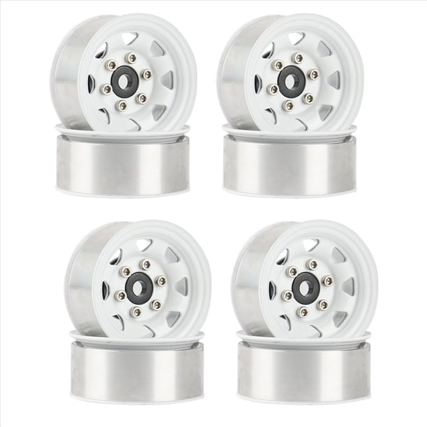 8 Piezas 1,55 Buje de Llanta de Rueda de Metal Beadlock para 1/10 RC Coche de Orugas Axial Jr 90069 D90 CC01 LC70 MST, 1