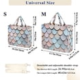 thumbnail image 2 of FORMRS Womens Corduroy Tote Bag Crossbody Shoulder Handbag with Pocket, Blue Shimmering Pattern, 2 of 7