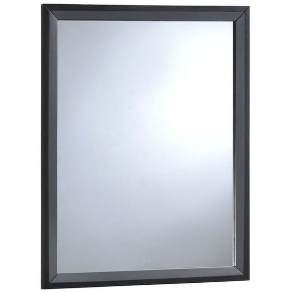 Modern Contemporary Mirror, Black Wood