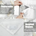 thumbnail image 5 of MIZHONA Gray and Gold Marble No Hooks Shower Curtains with Snap in Liner Modern Black and White Fabric Bathroom Curtain,71"× 86", 5 of 7