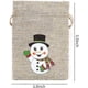 thumbnail image 5 of 12 Christmas Jute Burlap Gift Bags Pouches with Drawstring Small Candy Bags for Xmas Favors, 5 of 5