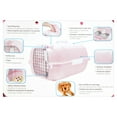 Catit Voyageur Plastic Cat Carrier, Pink, 19.7"L x 13"W x 7"H