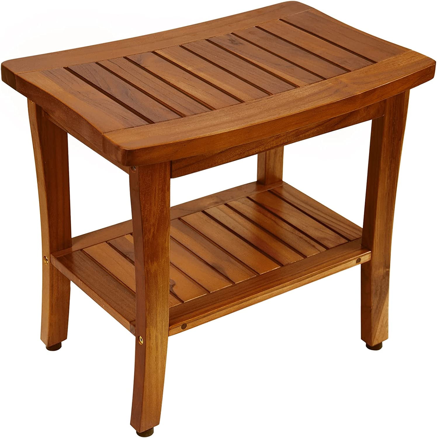 Teak Shower Bench Waterproof 20" Wood Shower Chair for Inside Shower