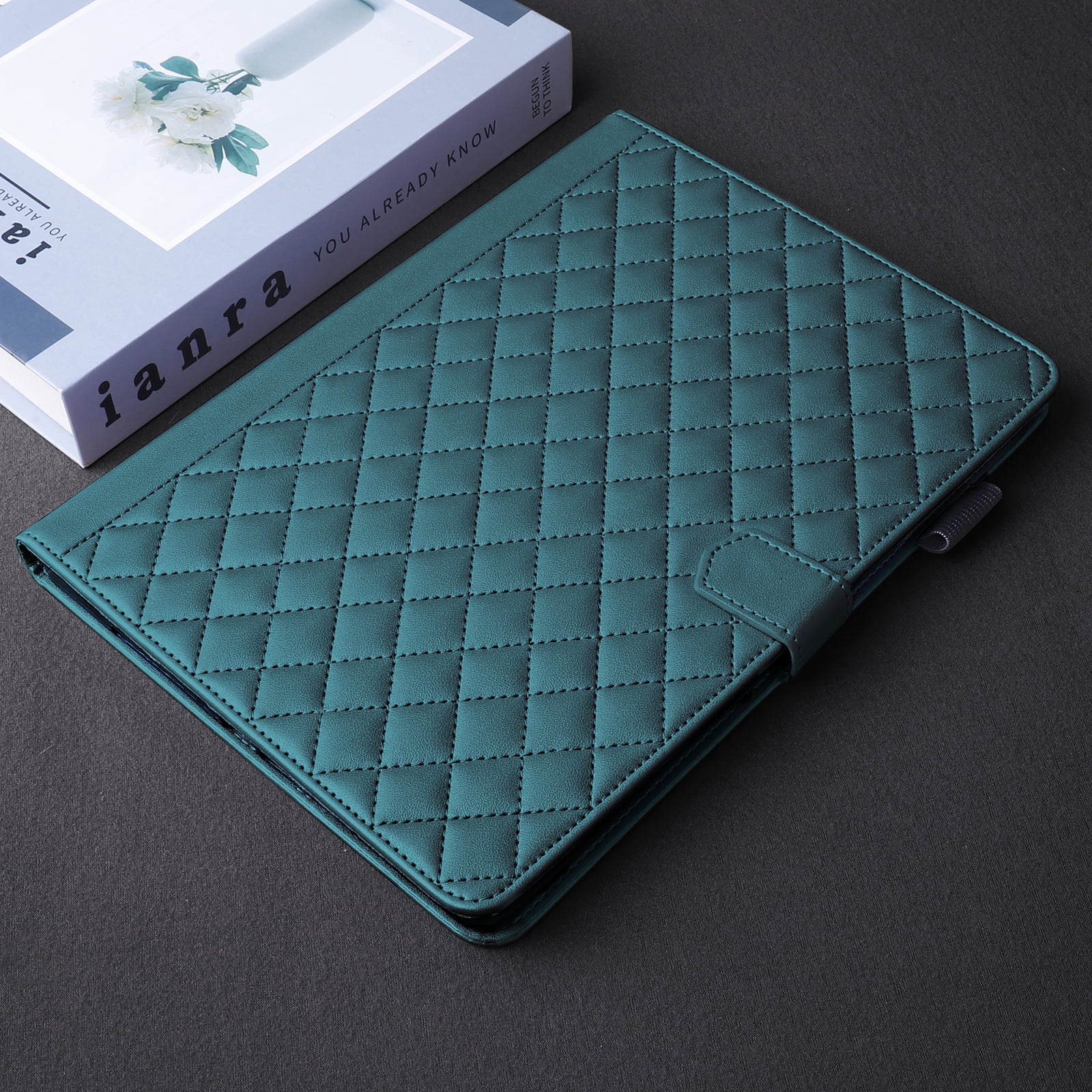 ChicShell Case for iPad Air 11-inch (2024), iPad Air 5th/4th Gen, iPad Pro 11 (4th/3rd/2nd/1st Gen), Multi-Angle View, PU Leather Auto Sleep/Wake Case with Pencil Holder, Darkgreen
