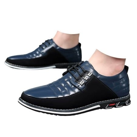 Oyedens Men s Oxfords Dress Shoes Classic Lace up Leather Formal Derby Wingtip Office Shoes for Men