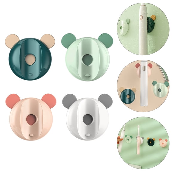 Soimiss 4pcs Toothbrush Storage Rack Bathroom for Adults with Magnet