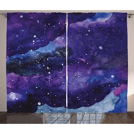 Outer Space Curtains By Starry Night Sky Paint Strokes