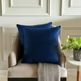 thumbnail image 4 of Navy Blue Decorative Throw Pillow Covers 20"x20" | Pack of 2 Modern Plain Velvet Cushion Cover | Solid Color Pillowcases for Couch, Sofa Bedroom & Living Room, Modern Home Décor - Navy Blue Velvet, 4 of 9
