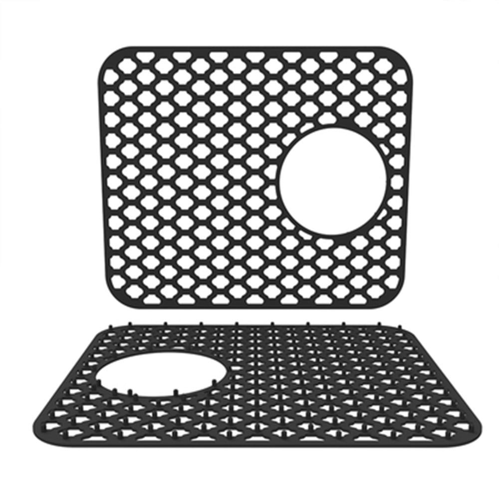 Home Basics Small PVC Sink Mat, Black