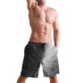 thumbnail image 5 of Dailycode Men's Quick Dry Swim Trunks Beach Shorts Casual Summer Board Shorts with Pockets, Black and White Tie Dye, 5 of 8