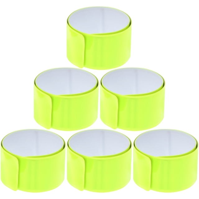 Shisuyan 6 Pcs Bandes Réfléchissantes Bande à Pression Réfléchissante Bracelets de Poignet Portables pour le Cyclisme