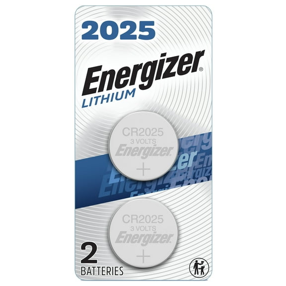Energizer CR2025 Coin Batteries (2 Pack), 2025 3V Lithium Batteries, Long-Lasting Power Compatible with Key Fobs, Watches and more
