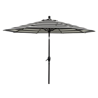 10 ft patio umbrellas blue 10' Solar LED Lighted Patio Market Umbrella Shade Tilt Adjustment Crank-Blue