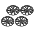 thumbnail image 1 of 4 Pcs 18 Po Capuchon de Moyeu de Roue, Couvre-Roues, Structure Solide, Remplacement de Roue pour Modèle 3 2017 à 2023, Modèle S Style à Carreaux, avec Installation Facile, 1 of 8