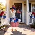 thumbnail image 7 of Patriotic porch Goose Outfits Desk Decoys Statue Concrete 8 inch Duck For Cement Mardi Gras Statues Décor Carnival Costume Geese Clothes Party Decoy All Seasons Festive, 7 of 7