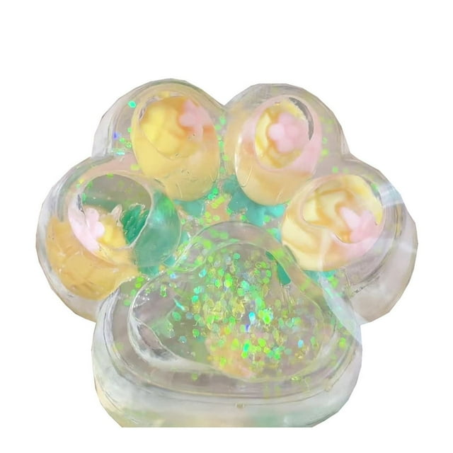 Fasiaou Big Taba Squishy Cat Paw, Large Paw Squeeze Toy for Stress Relief and Relax, Sticky Squishies Fidget Toys for Party Favors Novelty Things Birthday Gift(As Show)