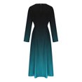 thumbnail image 4 of gakvbuo Plus Size Maxi Dress For Women Long Sleeve V Neck Casual Boho Floral Print Ruffle Flowy Dress Fall Dresses For Women 2023, 4 of 5