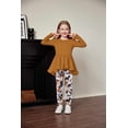 thumbnail image 3 of Arshiner Toddler Girl Clothes Ruffle Trim Long Sleeve Pullover Top and Floral Print Leggings Fall Outfits Kids Clothing Sets, 3 of 6