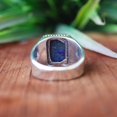 thumbnail image 3 of Lapis Lazuli Ring, 925 Sterling Silver Ring, Handmade Jewelry, Bold Rectangular Gemstone Ring, Unisex Jewelry, Statement Ring, Signet Ring**, 3 of 9