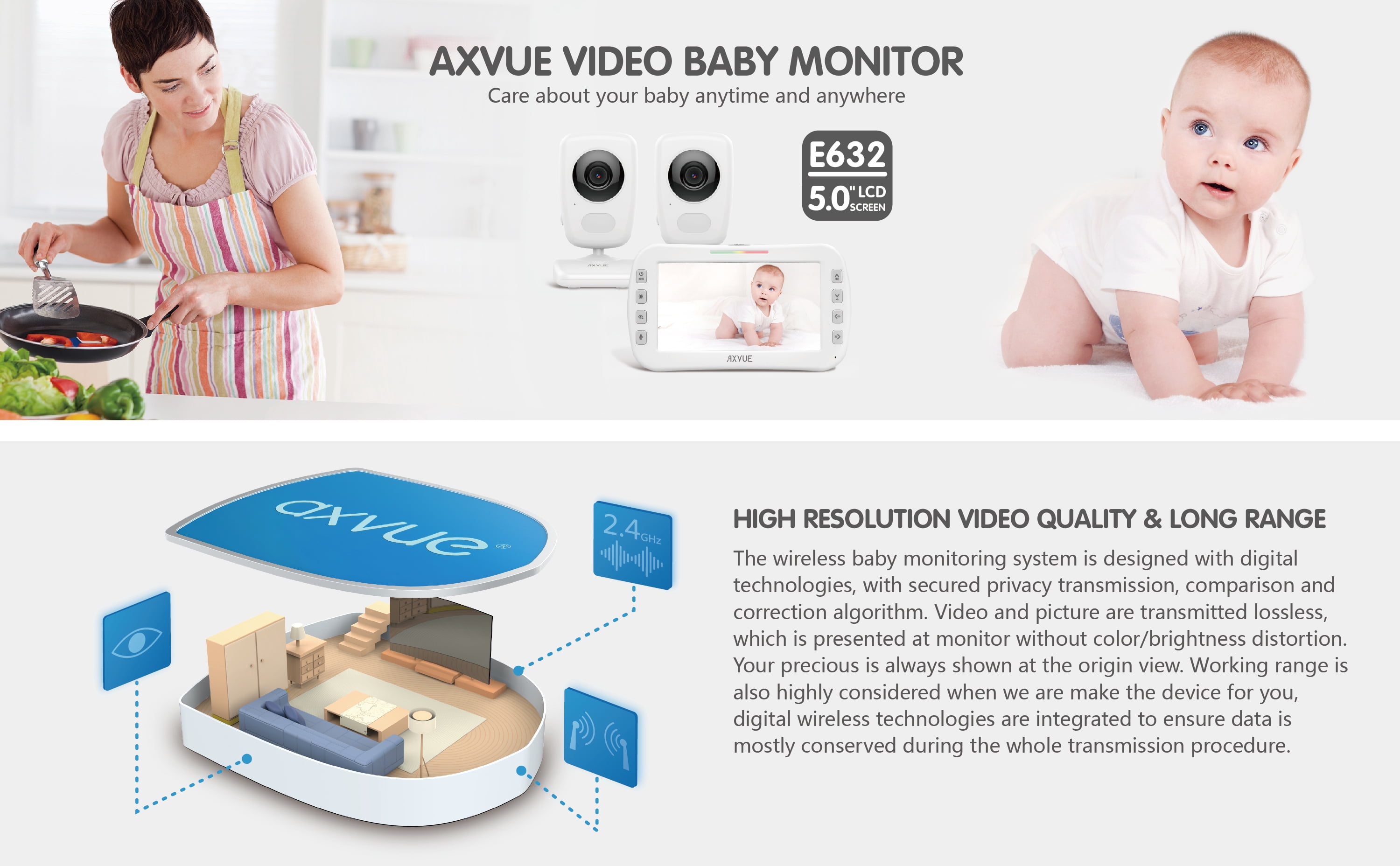 axvue baby monitor e632