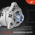 thumbnail image 4 of A-Premium Alternator Compatible with Porsche 911 2005-2006, Boxster 2005-2006, Cayman 2006, Carrera GT 2004-2005, 2.7L 3.2L 3.4L 3.6L 3.8L 5.7L, 12V 150A 6-Groove Pulley CW, Replace# 997-603-012-08, 4 of 9