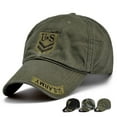 thumbnail image 6 of SPRING PARK Unisex Baseball Cap Adults Army Embroidered Design Peak Sun Baseball Cap, 6 of 8