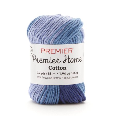 UPC: 0847652075365 | Premier Yarns Home Cotton Yarn – Multi-Cornflower Stripe