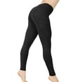 thumbnail image 2 of Hunpta Tummy Control Leggings, Workout Fashionable Fall and Winter Elastic Bottoming Pants Slim Stretch Women's Black, 2 of 4