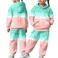 thumbnail image 4 of CAIVO Child Girls Fashion Casual Ice Cream Print Hooded Tracksuits Sweatsuit Long Sleeve Tops And Pants Big Kids Youth Two Piece Outfit Sets With Soft Comfort Fit 10-11 Years, 4 of 8