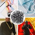 thumbnail image 4 of 100pcs Useful Lanyard Hook Snap Clips Durable Clasp for Gloves Towels (Black), 4 of 7