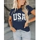 thumbnail image 3 of Camiseta INFITTY para mujer, 4 de julio, color azul marino, talla S, 3 of 4