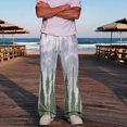 thumbnail image 6 of Mens Gradient Tie Dye Wide Leg Sweatpants Elastic Drawstring Waist Baggy Loose Fit Trousers With Pockets Streetwear Casual Long Pants For Men S, 6 of 8