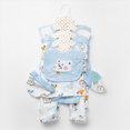 thumbnail image 2 of Gibobby 8Pcs Infant Newborn 3-6 Months Boy Girl Fall Winter Clothes Sets Jumpsuit+Romper+Tops+Hat+Pants+Bib+Sock Shoses Outfits Set Casual Daily Wear Infant Gift Layette Outfit Set,Light Blue, 2 of 6