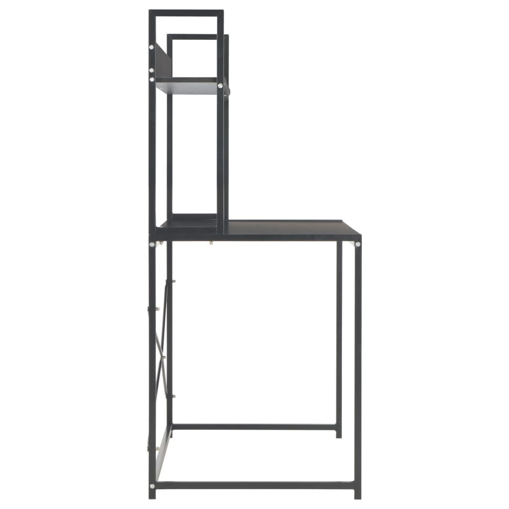 Computer Desk, Industrial Home Office Workstation, PC Study Writing Working Table Furniture, Black
